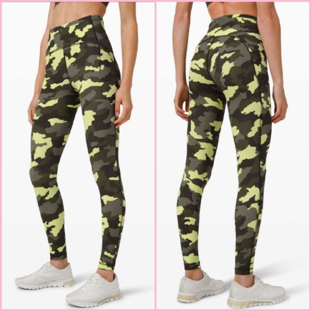 🍋NWT! Lululemon Fast and Free HR Tight 25” Camo